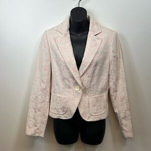 Dalia Pink and White Floral Dressy Women's Professional Blazer Jacket